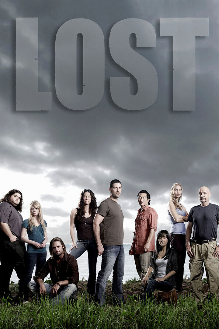 360fov Beneath a dark, cloudy sky, a group of people stands on the grass with "LOST" emblazoned above them like an unfolding mystery. andrew chooah